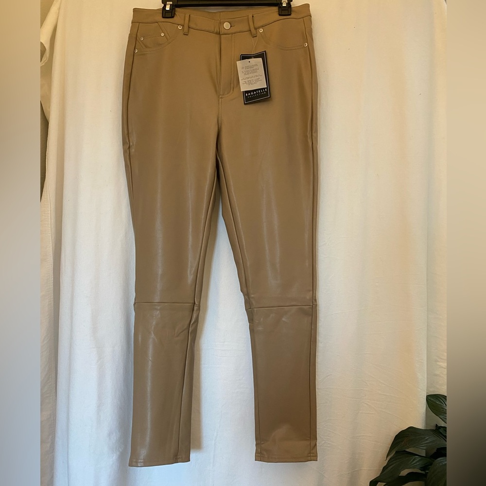 Faux leather pants